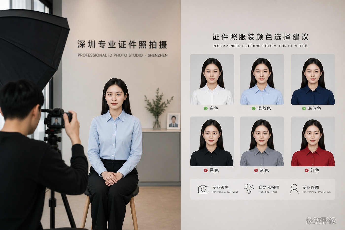 证件照穿什么颜色衣服最上镜？实测对比